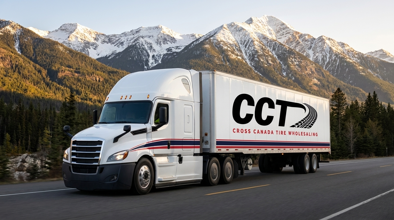 CCT delivery truck on the Trans-Canada Highway